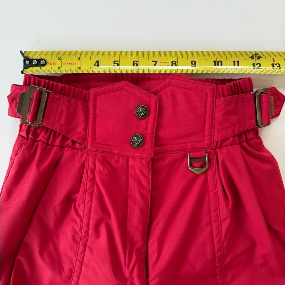 VINTAGE 1980's DESCENTE WOMENS SKI PANTS CRIMSON STYLE #05108 SIZE 26 - Picture 6 of 11
